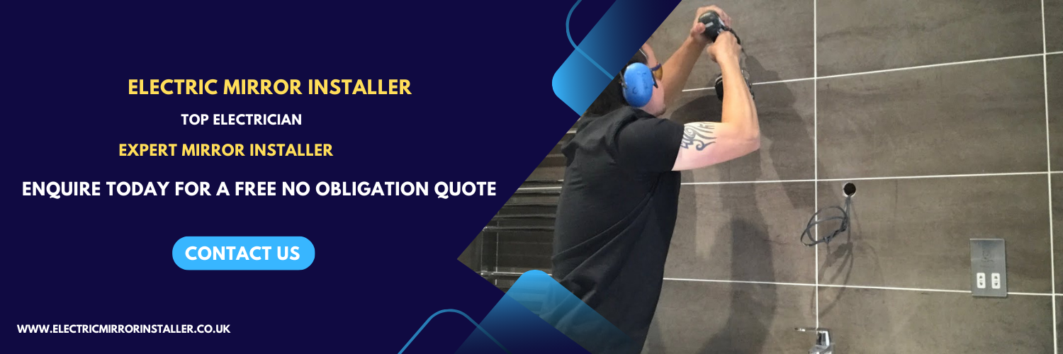 led electric mirror installation